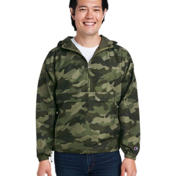 Adult Packable Anorak Quarter-Zip Jacket. Thumbnail